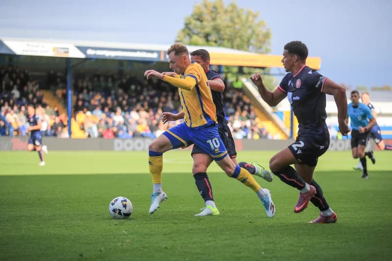 Footballer in action